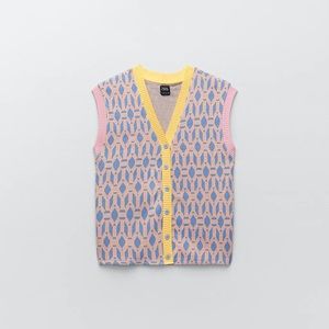 Zara | Tops | Zara Jacquard Vest | Poshmark